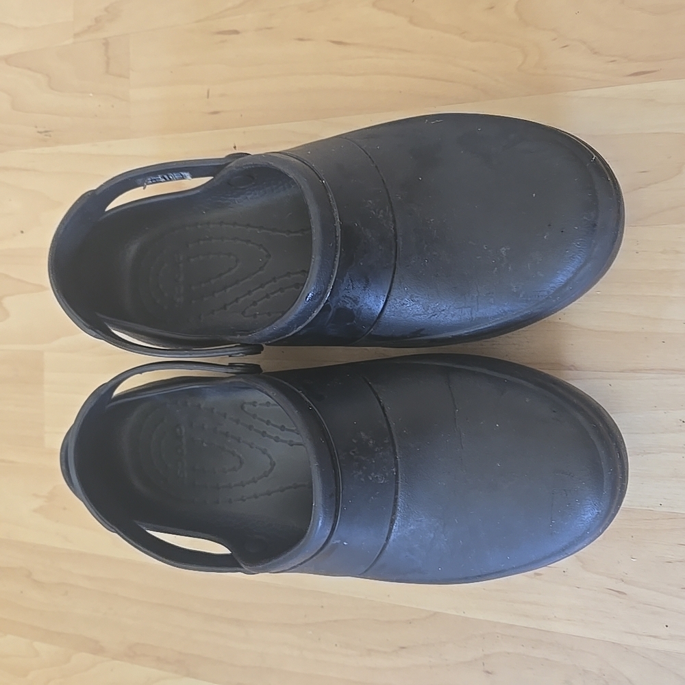 CROCS Black Mules & Clogs Slip-On Design